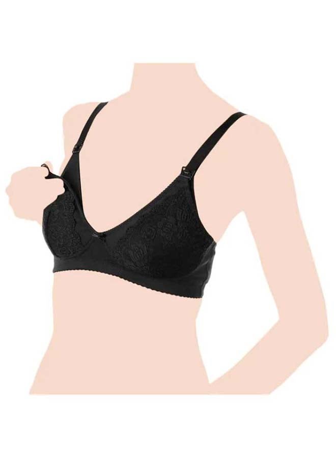 Cotton Stretch Nursing Bra 4C, Black - pnsku/N53364375A/45/_/1715057473/efa6766f-fb96-43e0-a4c5-7a412944acb1