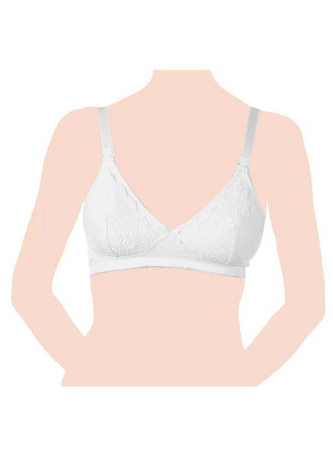 Chicco Cotton Stretch Nursing Bra 4D, White - Image 1