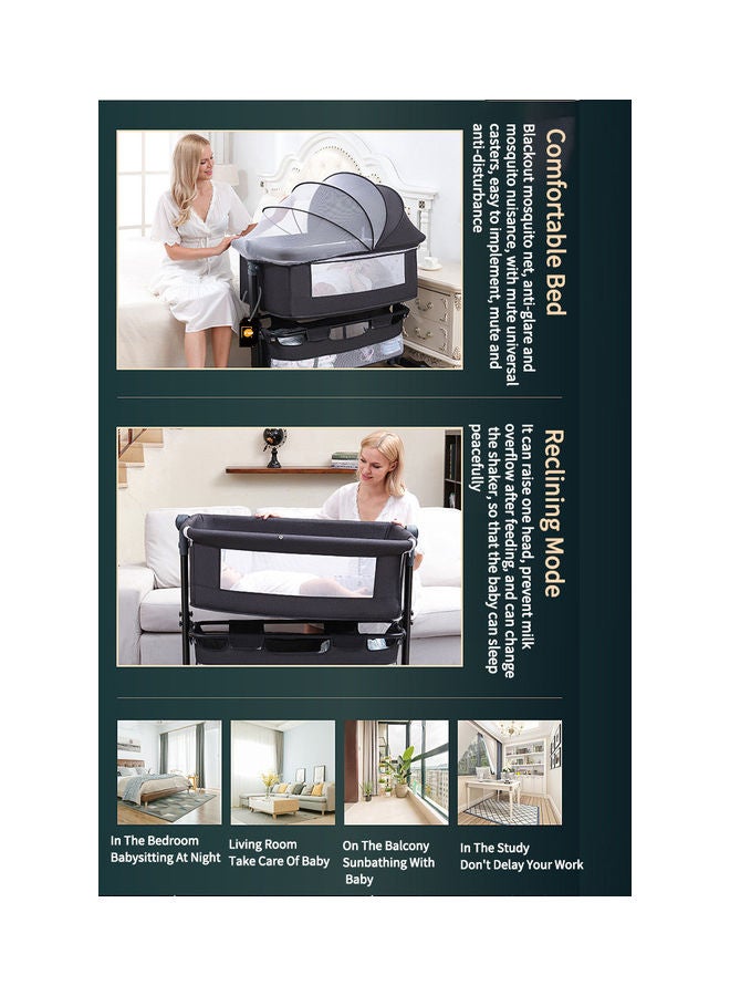 Kidle Baby Cradle Portable Foldable Crib Movable Splicing Big Bed With Mosquito Net  - Image 5