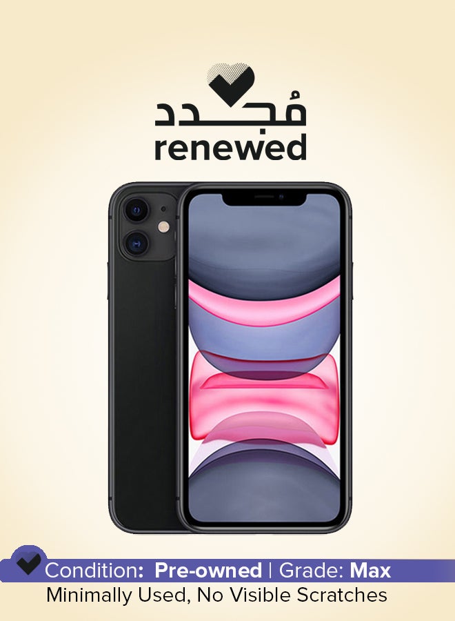 Apple - Renewed - iPhone 11 128GB Black 4G - International Version - Image 1