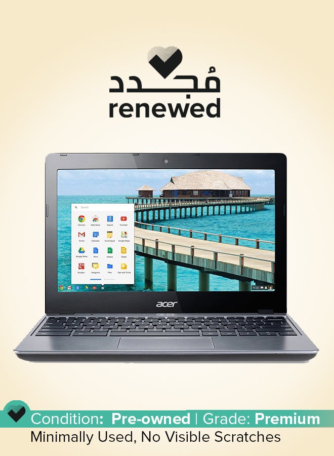 أيسر تم تجديده - كمبيوتر محمول Chromebook C720 (2015) بشاشة مقاس 11.6 بوصة، ومعالج Intel Celeron/الجيل الرابع/ذاكرة وصول عشوائي سعة 2 جيجابايت/محرك أقراص SSD سعة 16 جيجابايت/بطاقة رسومات مدمجة/نظام تشغيل Chrome  - Image 1