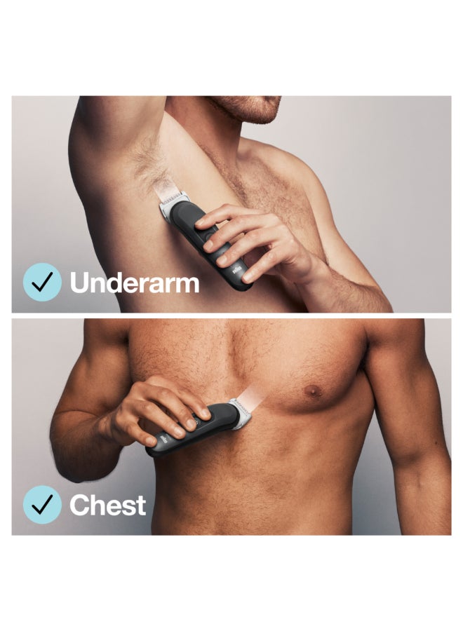 Body Groomer 3 For Men, Bg3340, Manscaping Tool, Skinshield Technology, Sensitive Comb, Lifetime Sharp Metal Blade, Body Groomer For Men, Gray/Black Multicolor - pnsku/N53367229A/45/_/1736840114/185d4dd9-3517-4780-8d0c-9782031c7cf9