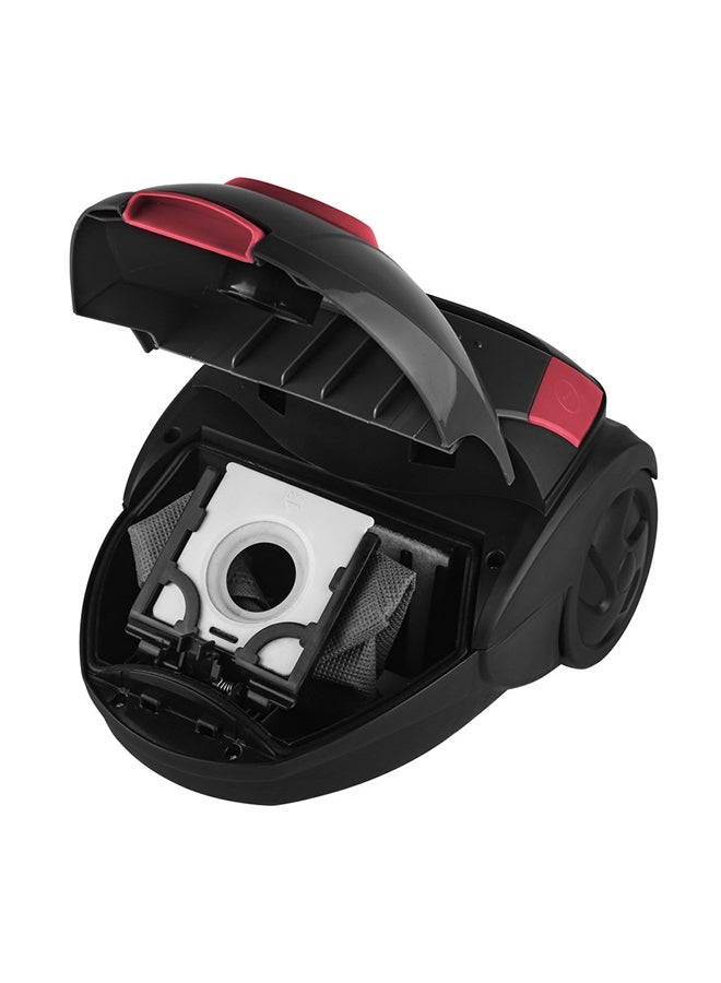 SONASHI - Canister Vacuum Cleaner | 2PC Plastic Insert Tube with Automatic Rewinding Wire | Lower Noise Design with Washable Cloth Dust Bag | Powerful Performance 1.5 L 1400 W SVC-9031 Black/Red - Image 1