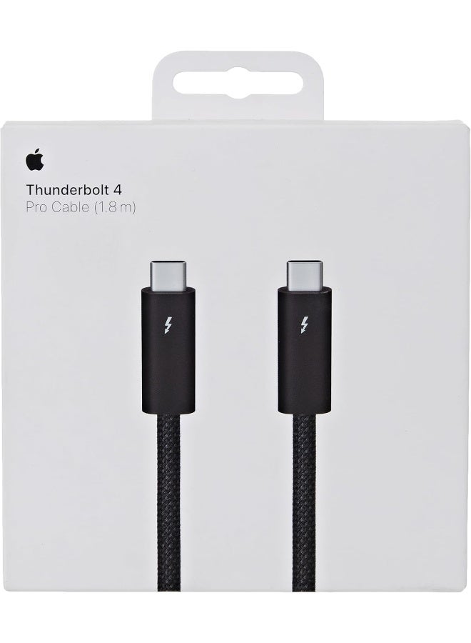Apple - Thunderbolt 4 Pro Cable (1.8 m) Black - Image 1