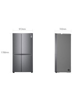 643L Net Capacity, Side By Side Refrigerator With Smart Inverter Compressor, Multi Air Flow, No Frost, Express Cool Smart Diagnosis GR-B267JQYL Dark Graphite Steel - pnsku/N53367961A/45/_/1716310076/9ef42914-5206-4069-a7d9-0086329f5b43