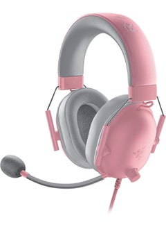 RAZER BlackShark V2 X Gaming Headset, 7.1 Surround Sound Capable, TriForce 50mm Drivers, 3.5mm Jack, Breathable Memory Foam Cushion, For PC, PS4, Nintendo Switch, Quartz Pink | RZ04-03240800-R3M1  - Image 1