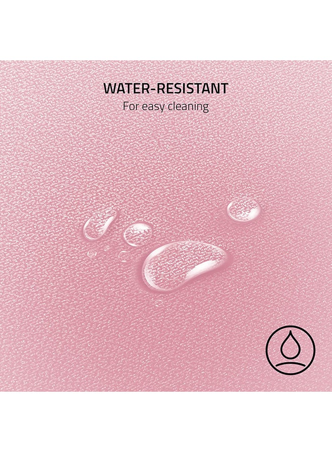 RAZER - Razer Strider Hybrid Mouse Mat with a Soft Base & Smooth Glide, Firm Gliding Surface, Anti-Slip Base, Rollable & Portable, Anti-Fraying Stitched Edges, Water-Resistant - Large - Quartz Pink - Image 1