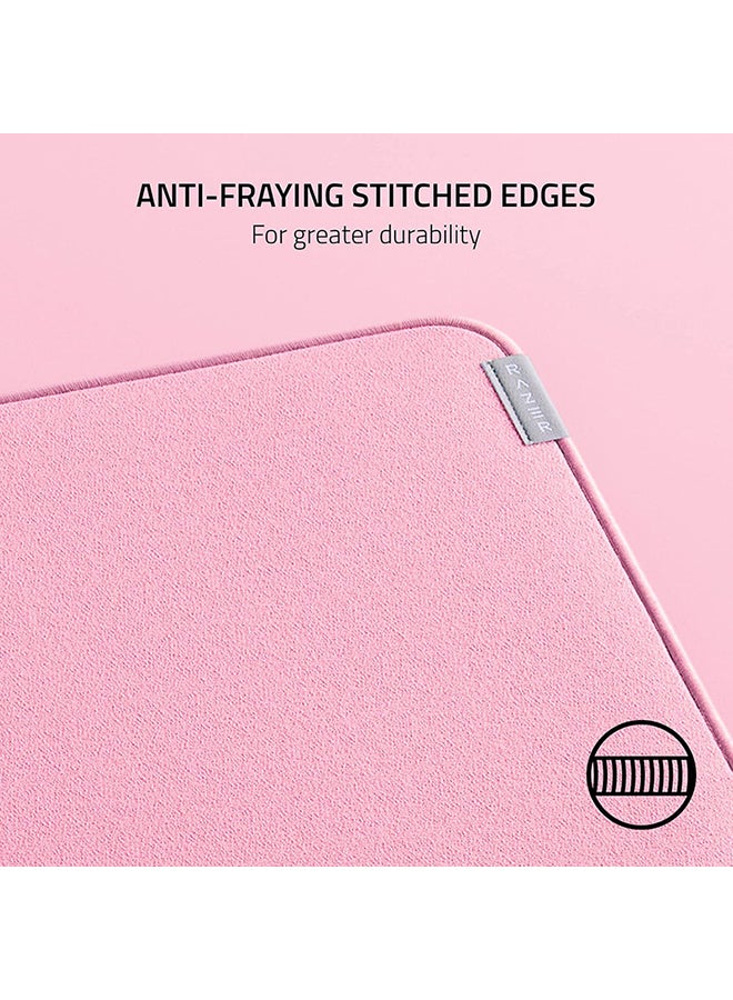 RAZER - Razer Strider Hybrid Mouse Mat with a Soft Base & Smooth Glide, Firm Gliding Surface, Anti-Slip Base, Rollable & Portable, Anti-Fraying Stitched Edges, Water-Resistant - Large - Quartz Pink - Image 1