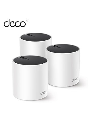 Deco AX3000 WiFi 6 Mesh System(Deco X55) - Covers up to 6500 Sq.Ft, Replaces Wireless Router and Extender, 3 Gigabit ports per unit, supports Ethernet Backhaul (3-pack) White - pnsku/N53368394A/45/_/1746540128/4ea2f837-1f08-4072-8ac3-1310f92127b9