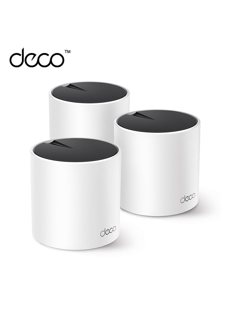 TP-LINK - Deco AX3000 WiFi 6 Mesh System(Deco X55) - Covers up to 6500 Sq.Ft, Replaces Wireless Router and Extender, 3 Gigabit ports per unit, supports Ethernet Backhaul (3-pack) White - Image 1