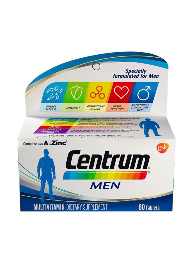 Centrum Men Multivitamin Dietary Supplement, 60 Tablets 