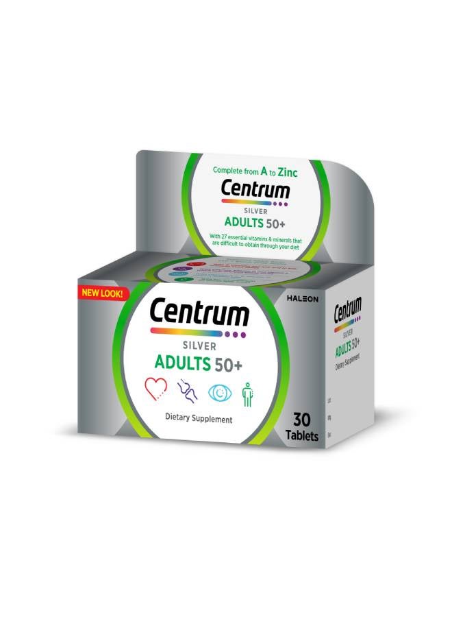 Centrum Silver With Lutein, 30 Tablets, Specially Formulated For Adults 50+ - Image 2
