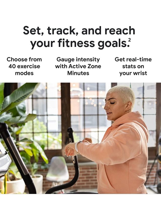 جوجل ساعة ذكية بيكسل اندرويد مع تتبع نشاط فيتبيت، معدل ضربات القلب، هيكل من الفولاذ المقاوم للصدأ، سوار اوبسيديان اكتيف باند واي فاي - Image 3