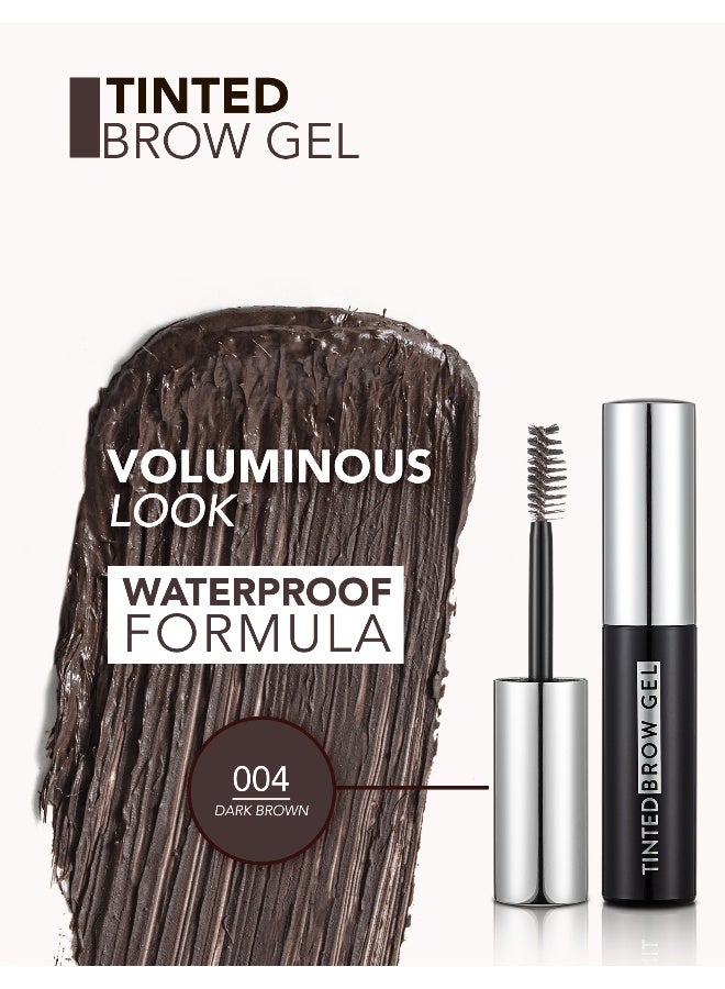 flormar Tinted Brow Gel – 004 Dark Brown – Long-Wear, Waterproof, Volume, Brush Design 004 dark brown - Image 5