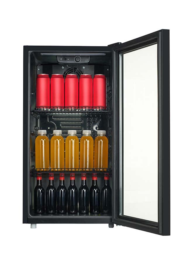 Hoover 117L Single Door Beverage Cooler Refrigerator, 90L Net Capacity, Freestanding Drinks Fridge with 3 Wire Shelves, Single Temperature Zone 0–10°C, LED Light, Soda & Soft Drink Cooler, 1 Year Warranty, Black (HBC-K117B) HBC-K117B Black - Image 4