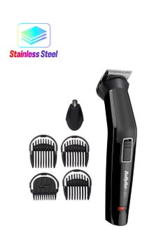 babyliss Men Multi Gr 6 In 1 Cordless Grooming Kit For Trimming Shaving & Styling Steel MT725SDE Black 400grams  - Image 1