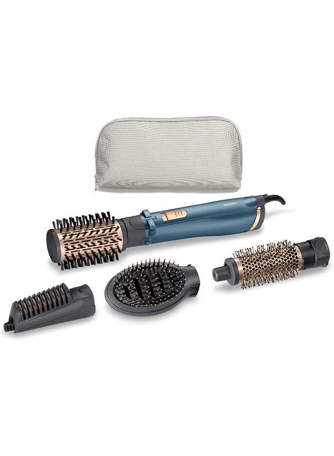 BaByliss Air Styler Pro 1000, 38mm Thermal Brush With 2, 2m Swivel Cord, Rotating 50mm Soft Bristle Brush With 2 Heats Plus A Cool Setting lightweight Design & Salon-quality Results, AS965SDE Pearl Shimmer 800grams - Image 1