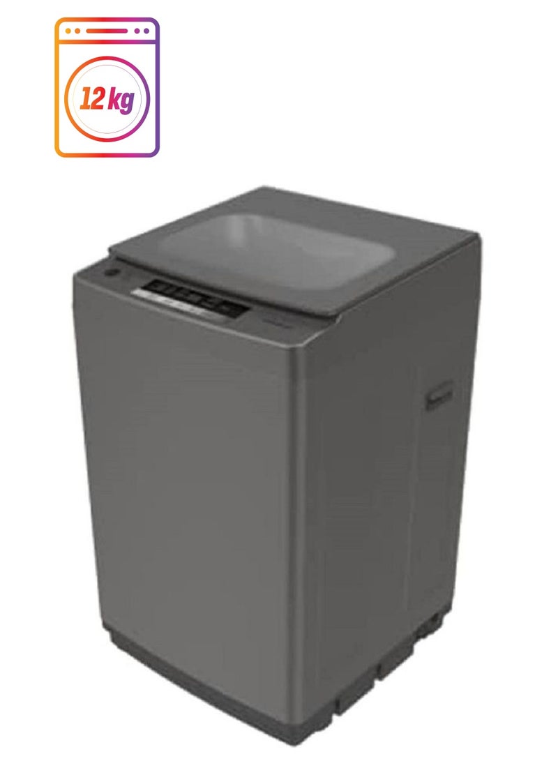 HOOVER - Top Load Washing Machine Fully Automatic Multi Programs Delay Start Child Safety Lock Hot And Cold Water Inlet Steel Drum 12 kg HTL-X12-S Silver - Image 1