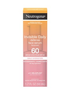 Neutrogena Invisible Daily Defense Face Serum Sunscreen, Spf 60 (1.7 Fl Oz) Packaging May Vary 1.7Fluid Ounce  - Image 1