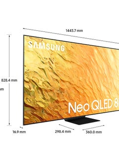 Samsung Samsung 65 Inch 8K Smart Neo QLED TV with Built in Receiver 65QN800B Black  - Image 3