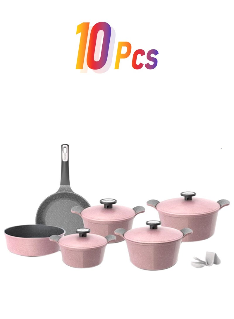 Neoflam 10-Piece Xtrema Cookware Set Pink 20cm - Image 1