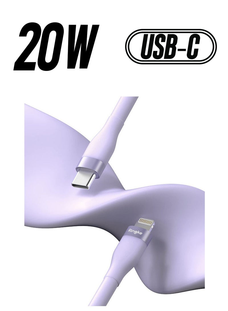 رينجك كابل شحن سريع من USB Type C إلى Lightning بطول 2 متر مع خاصية إيقاف الشحن تلقائيًا عند امتلاء البطارية - Image 1