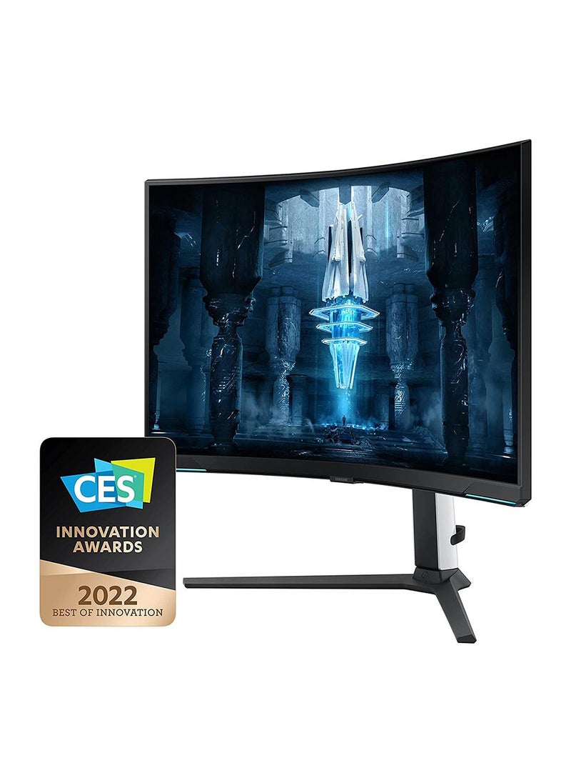 سامسونج شاشة ألعاب منحنية مقاس 32 بوصة Odyssey Neo G8 4K UHD 240 هرتز 1 مللي ثانية G-Sync 1000R، Quantum HDR2000، AMD FreeSync Premium Pro، شاشة غير لامعة، عرض ألعاب واسع النطاق، DisplayPort، HDMI LS32BG850NMXUE أسود أسود - Image 3