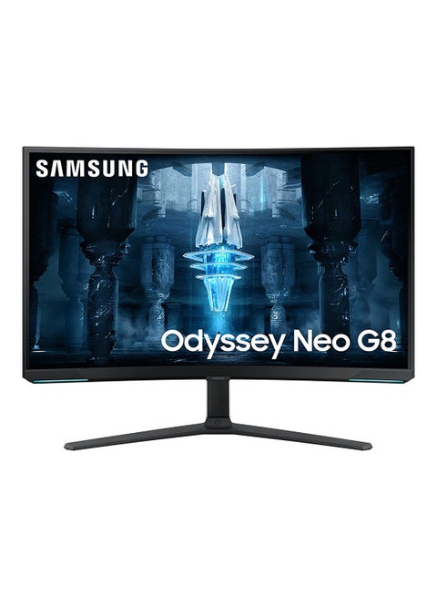 32- inch Odyssey Neo G8 4K UHD 240Hz 1ms G-Sync 1000R Curved Gaming Monitor, Quantum HDR2000, AMD FreeSync Premium Pro, Matte Display, Ultrawide Game View, DisplayPort, HDMI LS32BG850NMXUE Black