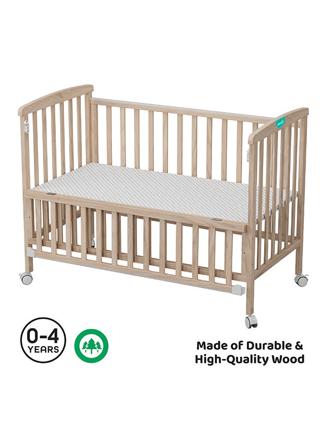مون سرير خشبي محمول مقاس 129x69x96 سم من 0 إلى 4 سنوات - Image 2