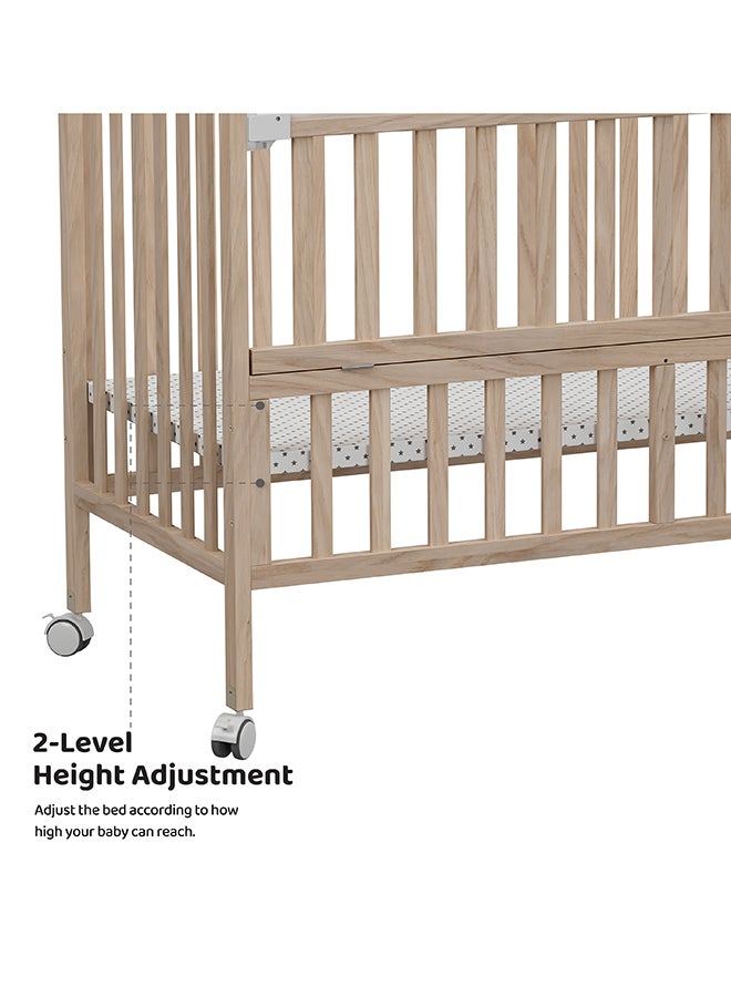 مون سرير خشبي محمول مقاس 129x69x96 سم من 0 إلى 4 سنوات - Image 5