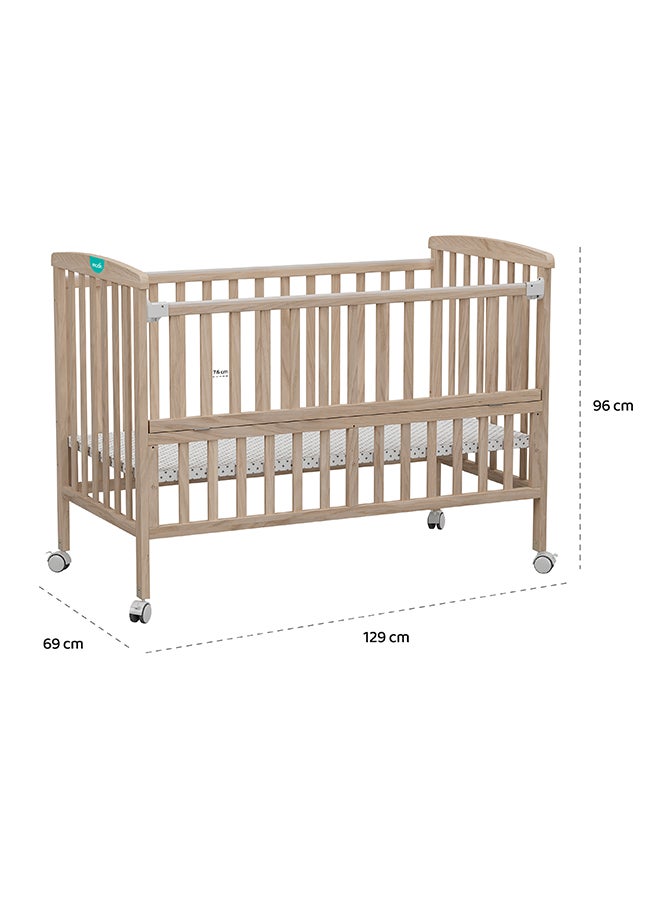 مون سرير خشبي محمول مقاس 129x69x96 سم من 0 إلى 4 سنوات - Image 3