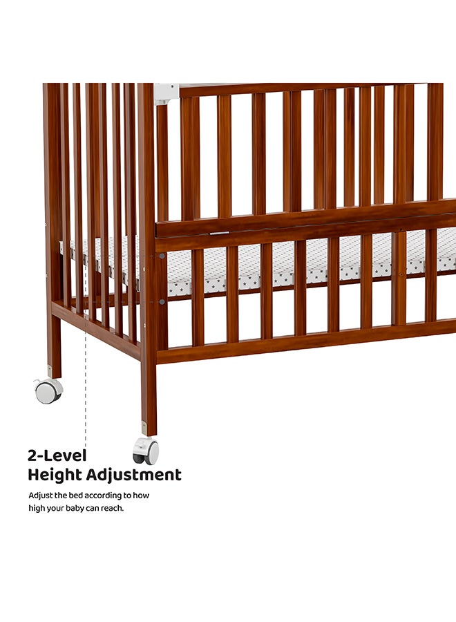 Moon - Wooden Portable Crib 129x69x96 Cm 0 To 4 Years - Image 1