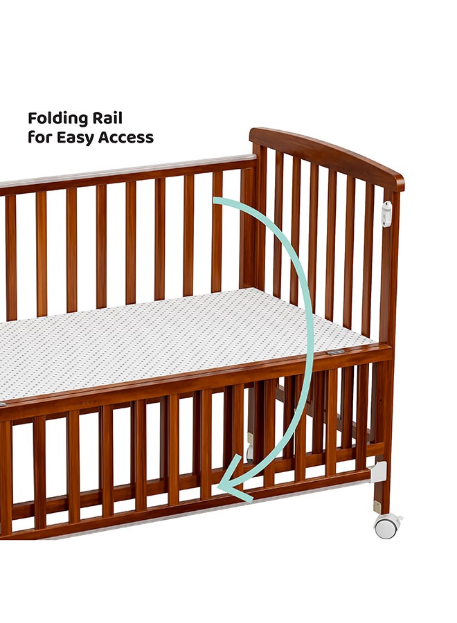 Moon - Wooden Portable Crib 129x69x96 Cm 0 To 4 Years - Image 1