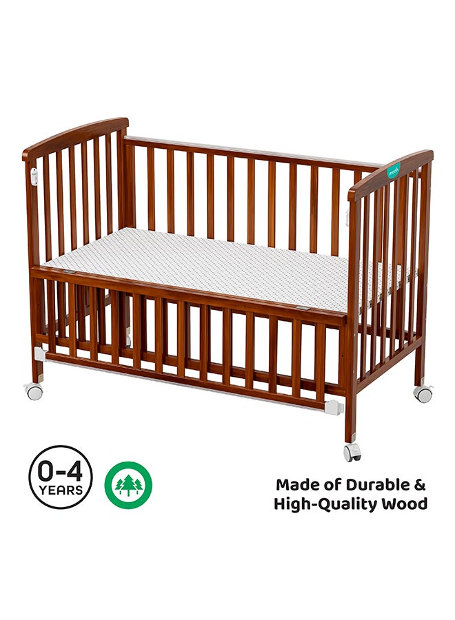 Moon - Wooden Portable Crib 129x69x96 Cm 0 To 4 Years - Image 1