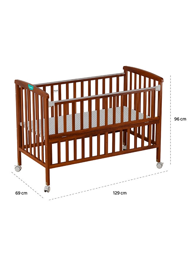Moon - Wooden Portable Crib 129x69x96 Cm 0 To 4 Years - Image 1