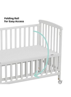 Wooden Portable Crib 129x69x96 Cm 0 To 4 Years - pnsku/N53372836A/45/_/1737361580/166cef4a-a1e5-4dcf-9ad2-daa632ea5757