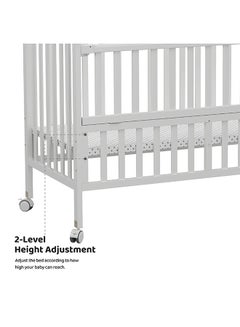 Wooden Portable Crib 129x69x96 Cm 0 To 4 Years - pnsku/N53372836A/45/_/1737361580/63c34a39-7f0b-4ff9-aae8-8dab0c95f39e