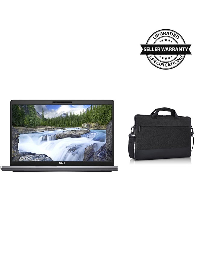 Latitude 5510 (Upgraded Version) Laptop With 15.6-Inch Full HD Antiglare Display, Core i5-10210U Processor/16GB RAM/512GB SSD/Intel UHD Graphics/Windows 11 Pro With Dell Original Bag Back English/Arabic Silver