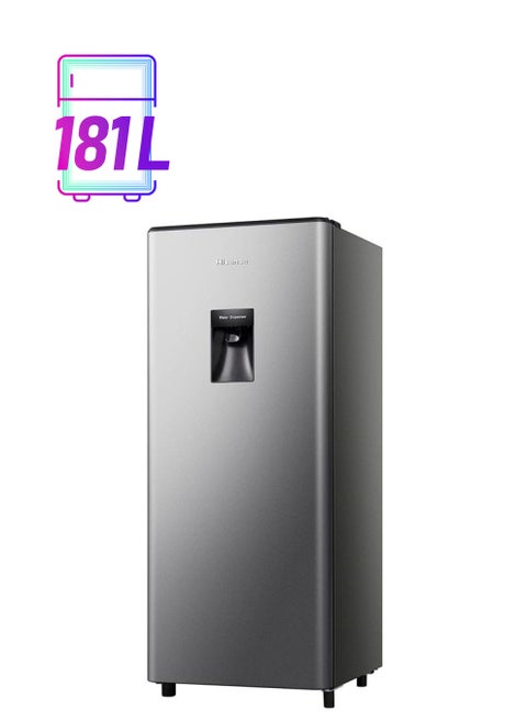 233L Gross/ 177L Net Capacity, Single Door Compact Refrigerator With Water Dispenser RR233N4WSU Silver