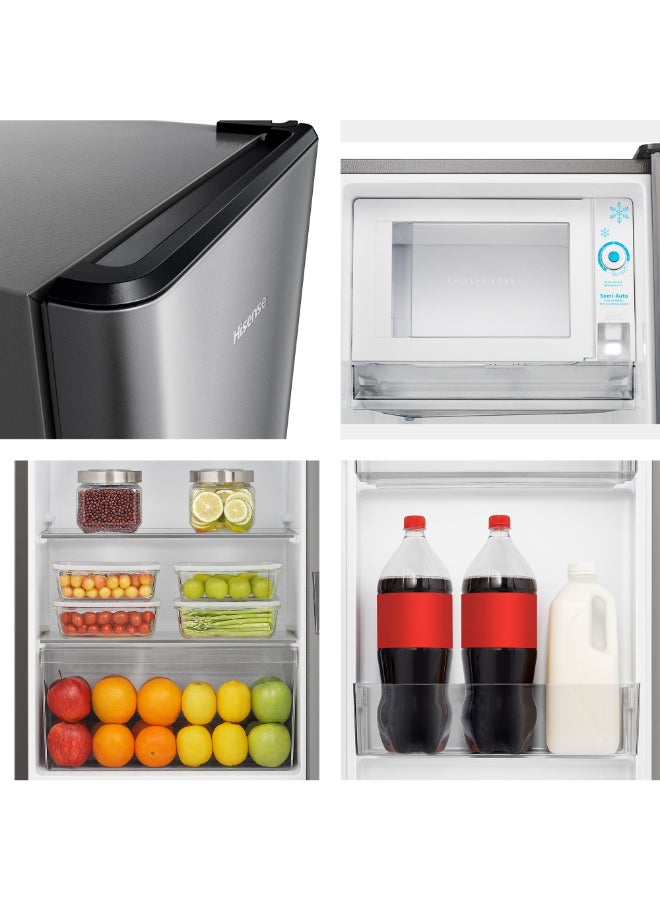 233L Gross/ 177L Net Capacity, Single Door Compact Refrigerator With Water Dispenser RR233N4WSU Silver