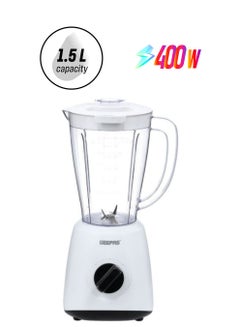 GEEPAS Single Blender With 2 Speed 1.5 L 400 W GSB9894N White/Black  - Image 1