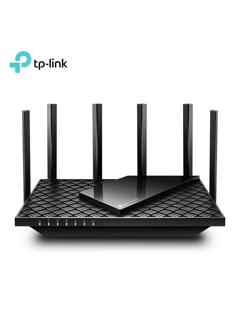 TP-LINK - AXE5400 Tri-Band WiFi 6E Archer AXE75 Gigabit Wireless Internet Ax Router For Gaming VPN One Mesh WPA3 Black - Image 1