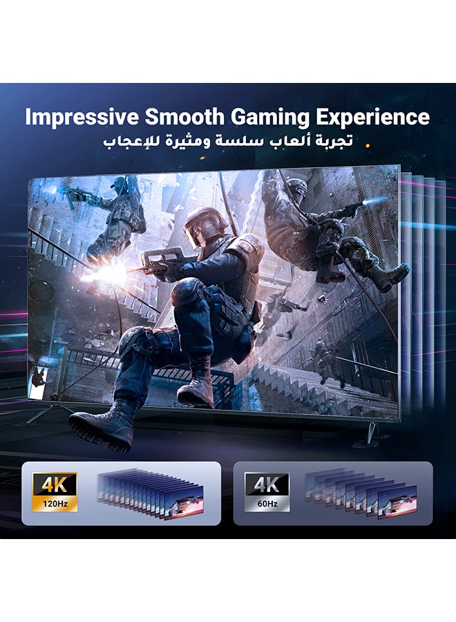 Ugreen - HDMI Bi-directional Switch 8K@60Hz 2 in 1 Out HDMI Switcher Splitter Supports 3D/ CEC/ HDR/ Dolby AC High Speed 48Gbps 4K@120Hz Converter Compatible with PS5/PS4 Fire Stick Xbox Apple TV Blu-Ray Player Black - Image 1