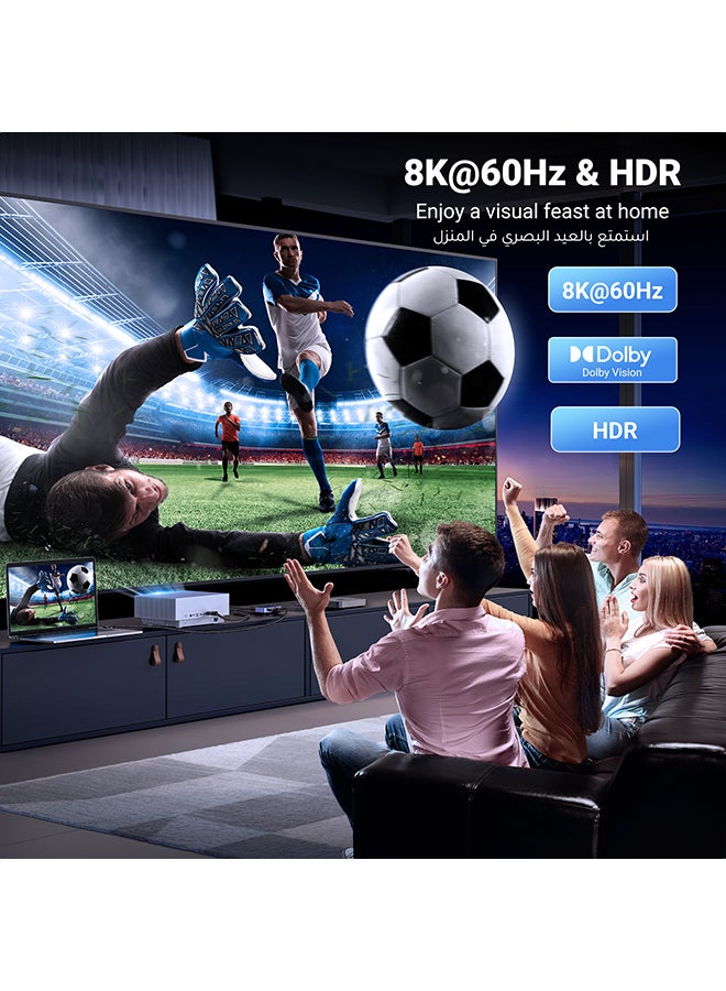 Ugreen - HDMI Bi-directional Switch 8K@60Hz 2 in 1 Out HDMI Switcher Splitter Supports 3D/ CEC/ HDR/ Dolby AC High Speed 48Gbps 4K@120Hz Converter Compatible with PS5/PS4 Fire Stick Xbox Apple TV Blu-Ray Player Black - Image 1