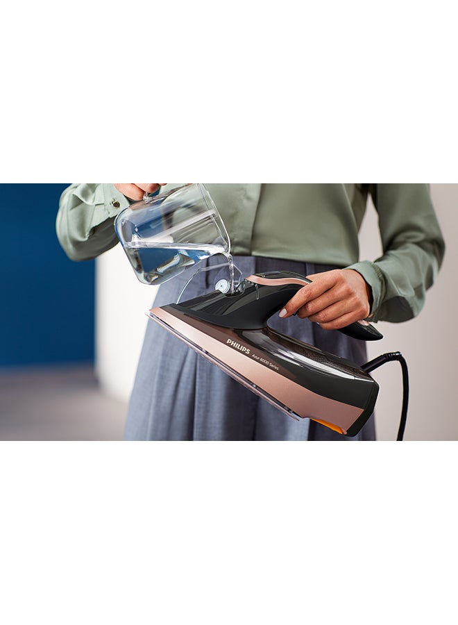 Philips Steam Iron Series 8000 - 80g/min Continuous Steam, 350 ml 3000 W DST8041/86 Gold/Black - Image 4