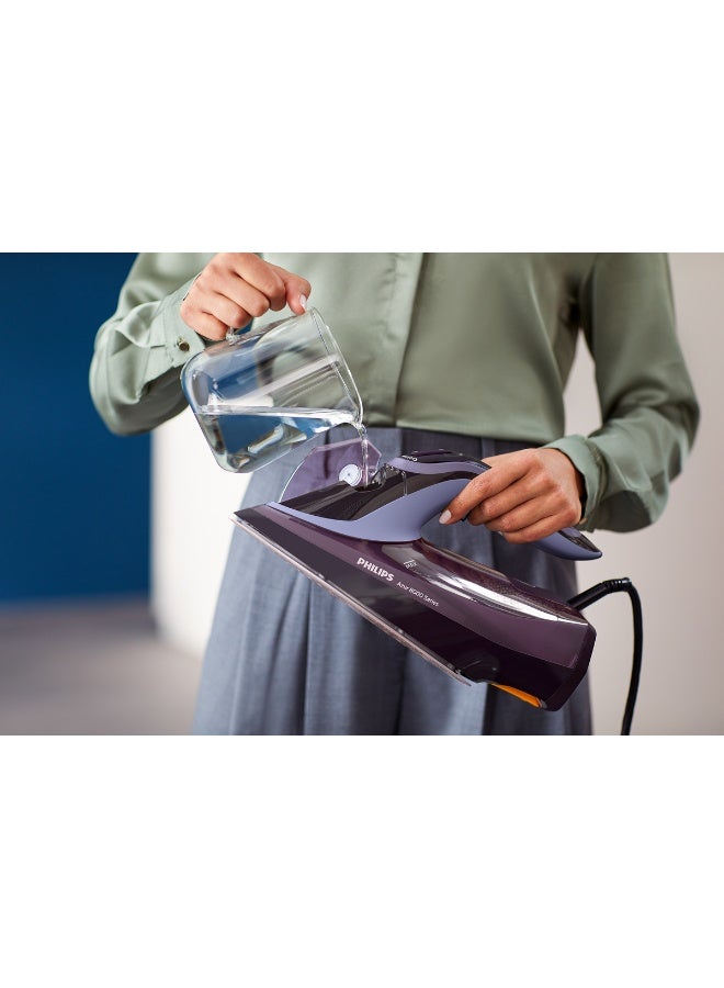 Philips Azur 8000 Series Steam Iron 300 ml 3000 W DST8021/36 Purple/Black - Image 3