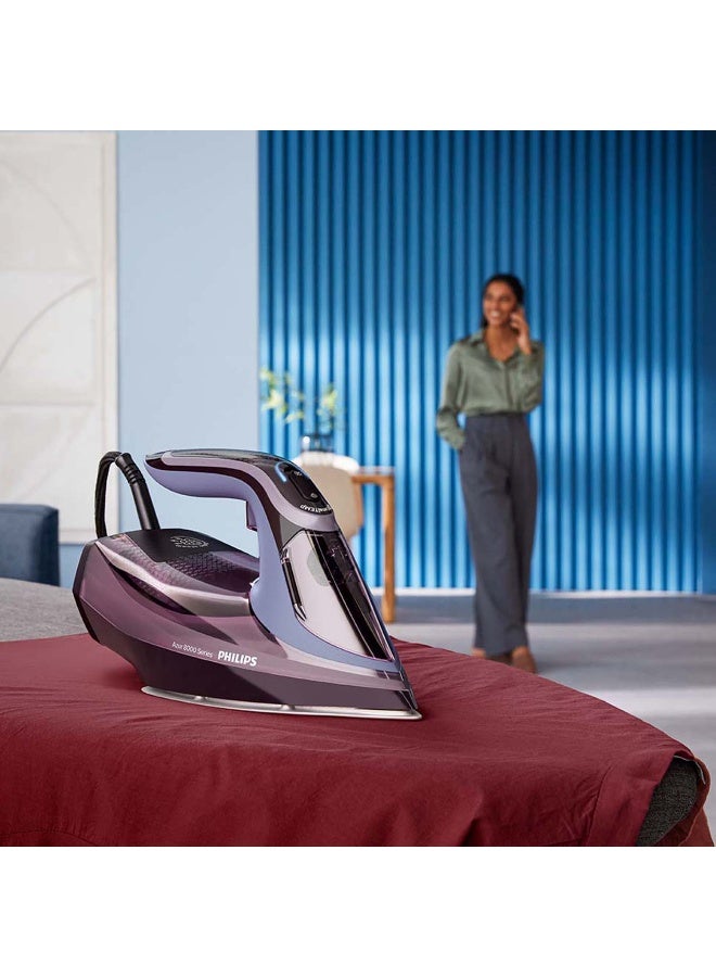 Philips Azur 8000 Series Steam Iron - 3000W, 240g Turbo Steam Boost, No Burns, 55g Continuous Steam, Auto Shut-off, purple - DST8021/36 300 ml 3000 W DST8021/36 Purple/Black - Image 3