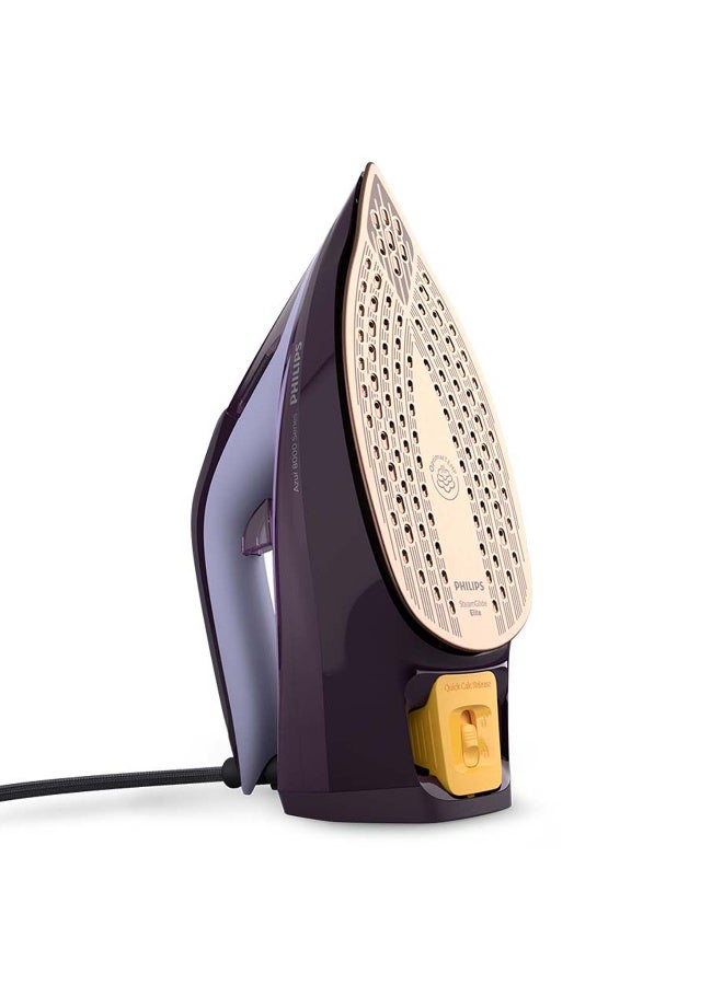 Philips Azur 8000 Series Steam Iron - 3000W, 240g Turbo Steam Boost, No Burns, 55g Continuous Steam, Auto Shut-off, purple - DST8021/36 300 ml 3000 W DST8021/36 Purple/Black - Image 2