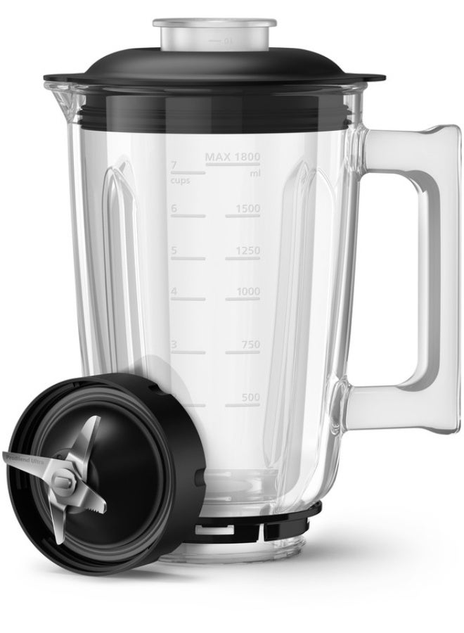 Glass Jar High Speed Blender 7000 Series - 12 Speed Setting, 6 Quick Programs, 2 L 1500 W HR3760/00 Black
