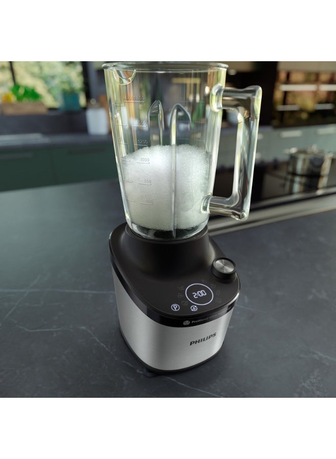 Glass Jar High Speed Blender 7000 Series - 12 Speed Setting, 6 Quick Programs, 2 L 1500 W HR3760/00 Black